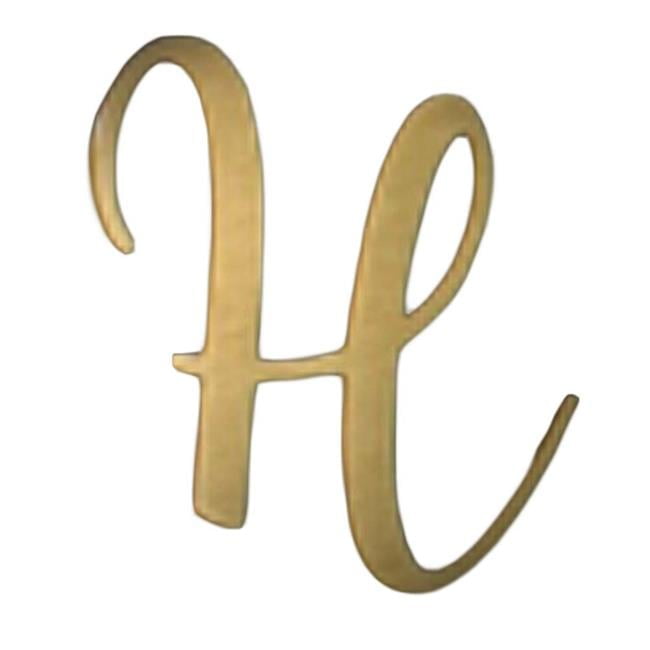 Vintage Metal House Number Brass Address Alphabet Doorplate Decorative Signs - House Letters H