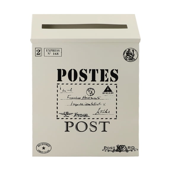 Vintage Metal Mailbox: European Rustic Design for Home Decor Photography Props