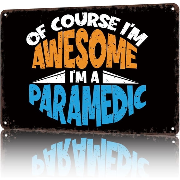 Vintage Metal Paramedic Wall Art Decor 8 X 12 Inch Metal Sign For Home Office Man Cave
