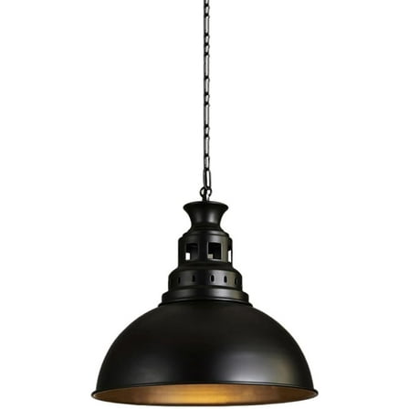 Vintage Metal Pendant Light for Kitchen Island, Retro Industrial Style Pendant Lamp for Dining Room, Semicircle Farmhouse Pendant Light Fixture, American Rustic Pendant Lighting for Bedroom