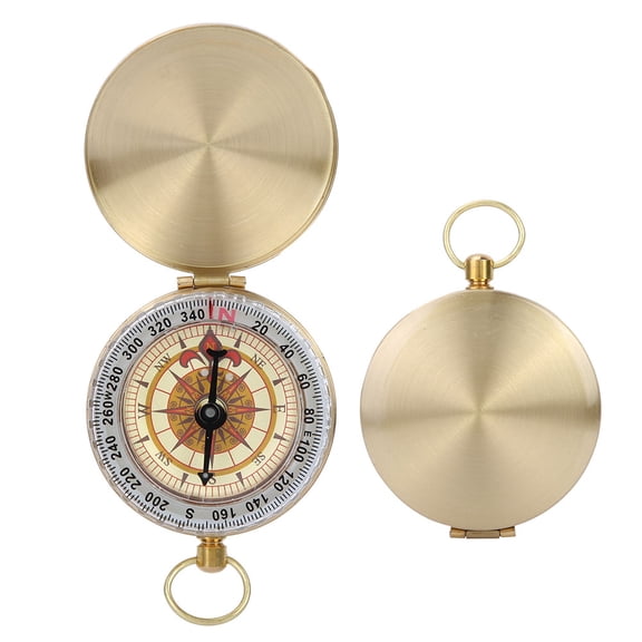 Vintage Metal Pocket Compass for Backpacking and Hiking Survival 2-Inch / 5.1-cm