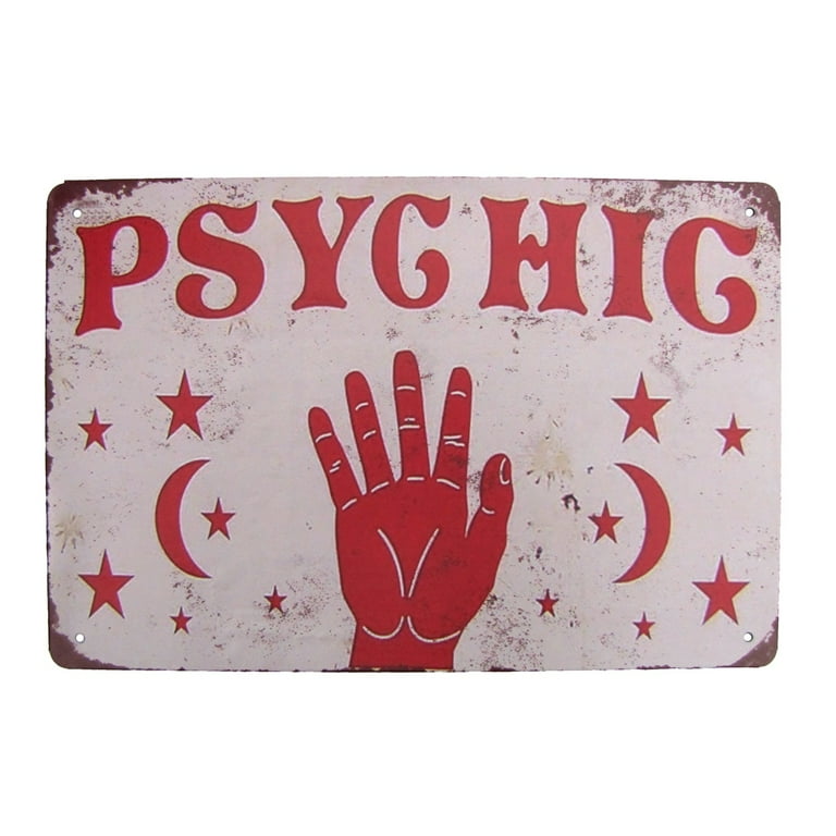 Vintage Metal Psychic Hand Palm Reading Wall Sign Tin Plaque Witchy Room Decor Vintage Metal Psychic Hand Palm Reading Wall Sign Tin Plaque Witchy Room Decor