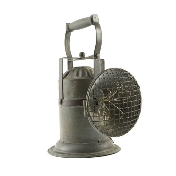 Vintage Metal Railroad Lantern Portabel RR Light Antique Mining Lamp Rustic Decor
