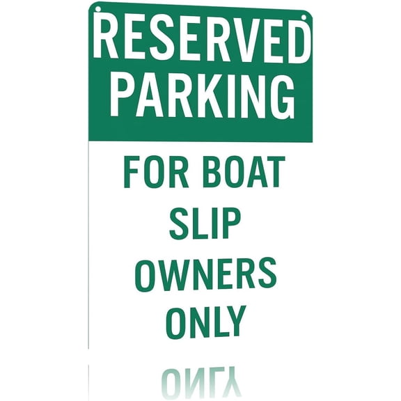 Vintage Metal Reserved Parking Boat Slip Owners Wall Art Sign for Home Living Room Yard Garden Garage Bar Decor 8 x 12 Inch