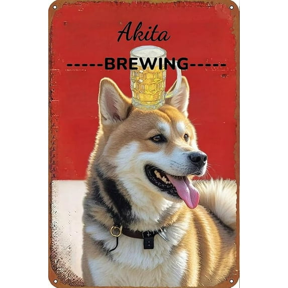 Vintage Metal Sign Aluminum Sign 8x12 inch Bichon Frise Brewing Tin Sign Retro Wall Decor for Home, Cafe, and Garden for Home Decor