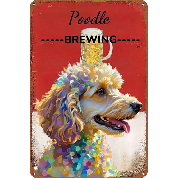 Vintage Metal Sign Aluminum Sign 8x12 inch Rottweiler Brewing Tin Sign Retro Wall Decor for Home, Cafe, and Garden for Home Decor