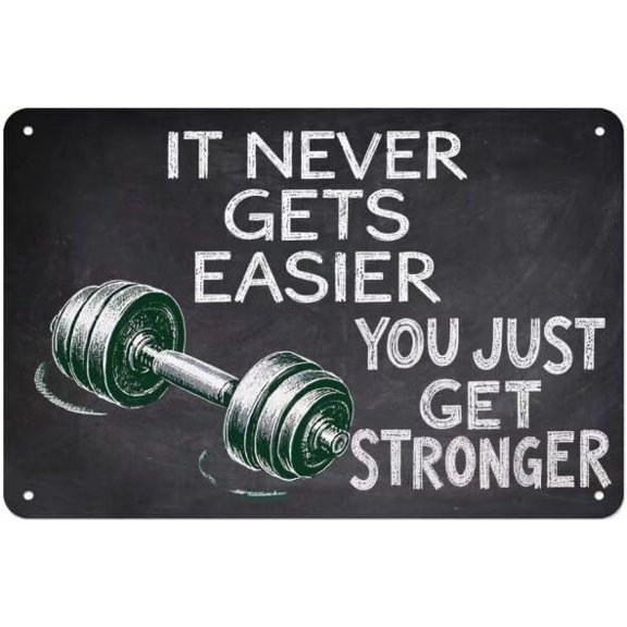 Vintage Metal Sign Aluminum Sign At The GYM Tin Sign Retro Wall Decor for Home, Cafe, and Garden - Christmas Gift For Home Decor 8x12 inch
