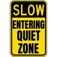 thumbnail image 1 of Vintage Metal Sign ENTERING QUIET ZONE Tin Sign Retro Wall Decor For Home Coffee Bar Funny Aluminum Sign 8x12 inch, 1 of 6