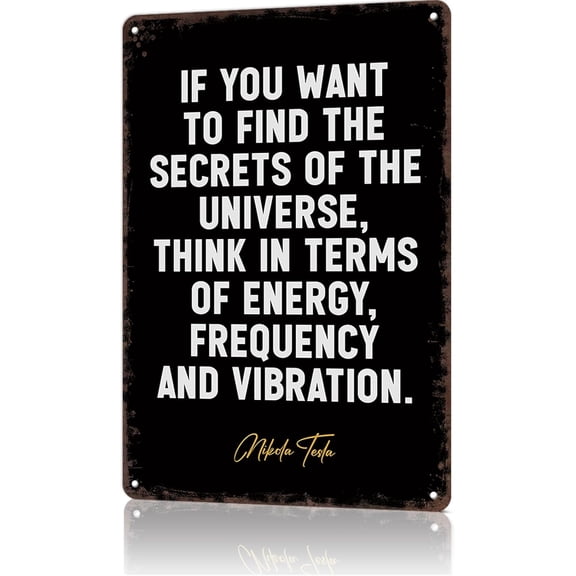 Vintage Metal Sign Nikola Tesla Poster Retro Tin Signs Funny Aluminum Sign For Man Cave, Garage, Living Roome, Cafe And Pub Decoration 8 X 12 Inch