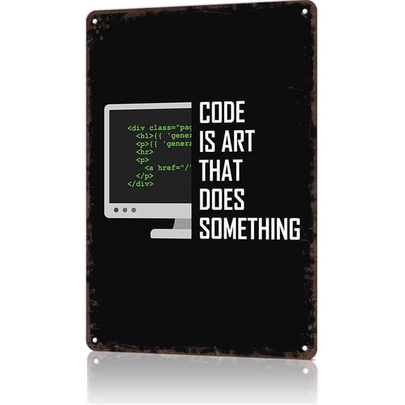 Vintage Metal Sign Programmer Programming Poster Retro Tin Signs Funny Aluminum Sign For Man Cave, Garage, Living Roome, Cafe And Pub Decoration 8 X 12 Inch