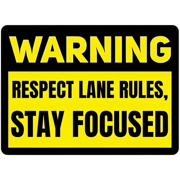 Vintage Metal Sign RESPECT LANE RULES, STAY FOCUSED Tin Sign Retro Wall Decor For Home Coffee Bar Funny Aluminum Sign 8x12 inch