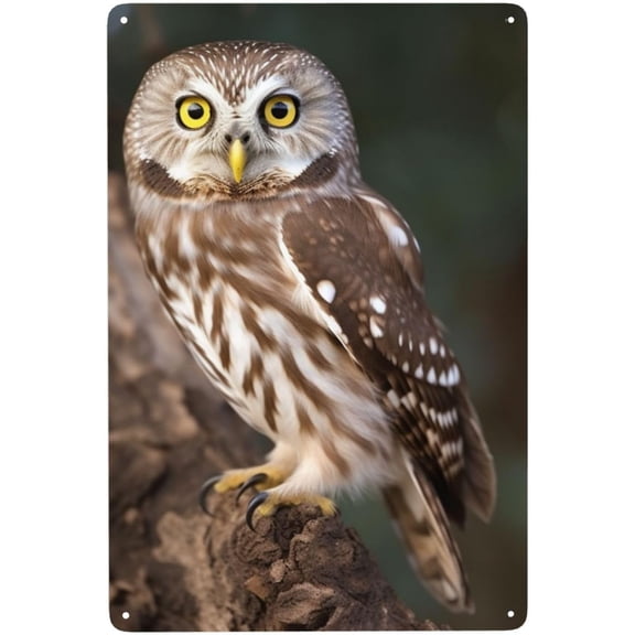 Vintage Metal Sign Retro Metal Tin Sign for Home Bar Wall Decor Stylish Wall Art Plaques Wildlife Animal Owl Metal Wall Signs for Indoor Outside Unique Poster 12 X 8 Inches