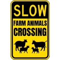 thumbnail image 1 of Vintage Metal Sign SLOW, FARM ANIMALS CROSSING Tin Sign Retro Wall Decor For Home Coffee Bar Funny Aluminum Sign 8x12 inch, 1 of 6
