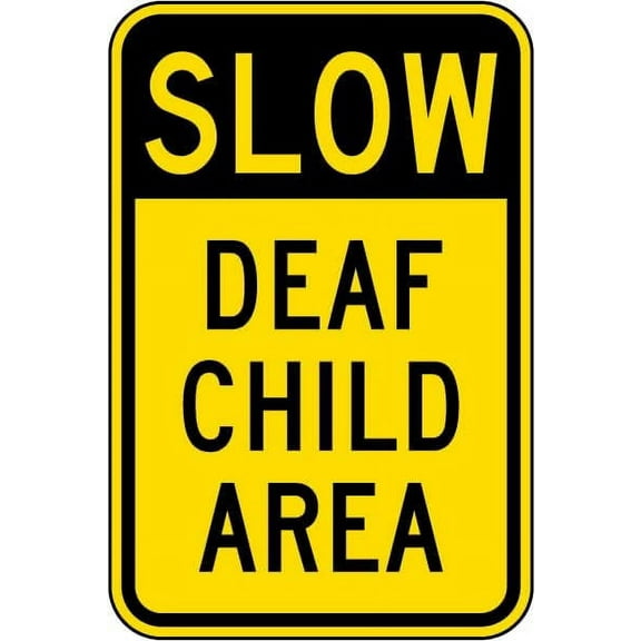 Vintage Metal Sign Slow Deaf Child Area Metal Tin Sign Aluminum Sign For Home Coffee Bar Wall Decor 8x12 inch