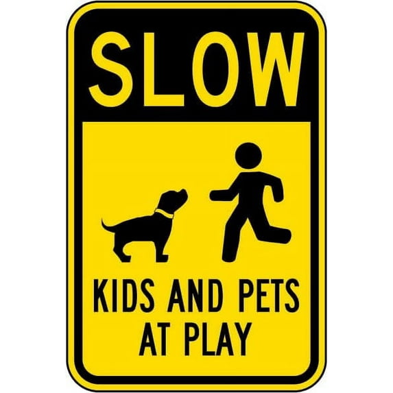 Vintage Metal Sign Slow Wildlife Crossing Metal Tin Sign Aluminum Sign For Home Coffee Bar Wall Decor 8x12 inch