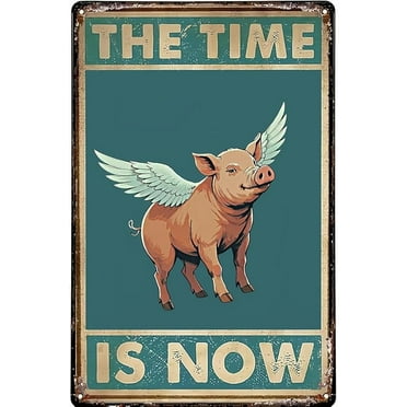 Vintage Metal Sign The Time is Now Tin Sign Retro Wall Decor for Home, Cafe, and Garden for Home Decor 8x12 Inch