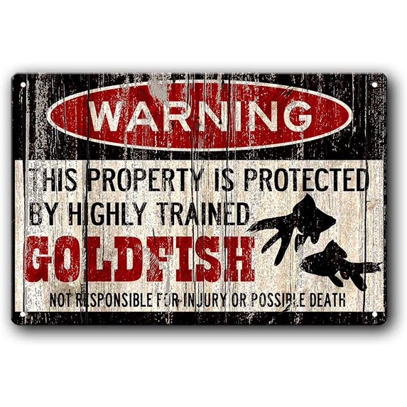Vintage Metal Sign Warning This Property is Protected by a Highly Trained Squirrel Outdoor Home Yard Street Garden Garage Door Metal Signs 12x8inch