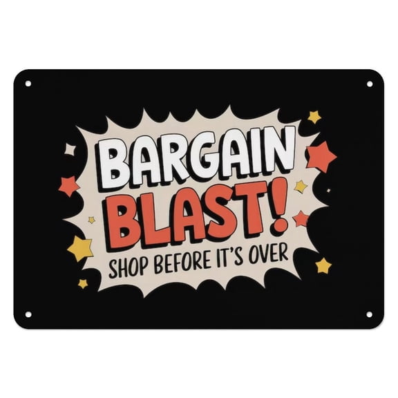 Vintage Metal Signs,Comic - themed Bargain Sign,for garage,bar,restaurant,living room,bedroom,kitchen,cafe,bar,812inches