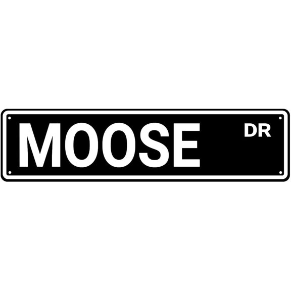Vintage Metal Signs Moose Dr Metal Tin Sign Plate Drive Way Road Street Man Cave Wall Decor Sign 4"x16"