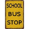 thumbnail image 1 of Vintage Metal Signs School Bus Stop Tin Sign Retro Metal Signs For Home Bathroom Kitchen Garden Man Cave Decor Garage Yard Sign Coffee Wall Decor Gift For Women Men 8x12 Inch Plaque Tin Sign, 1 of 7
