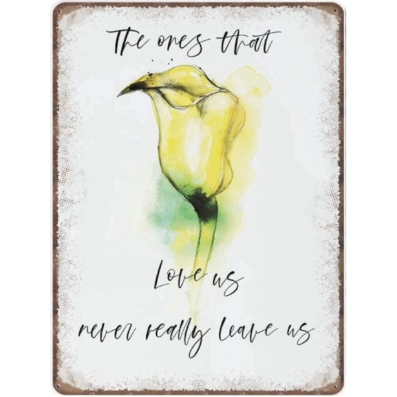 Vintage Metal Signs Watercolour Lily Flower Painting Calligraphy Personalised Flowers Bouquet Spring Retro Poster Novelty Tin Sign Bar Pub Living Room Kitchen Home Wall Decor Plaque 8x12 inches