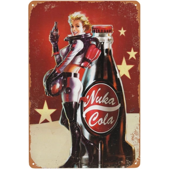 Vintage Metal Soda Sign, Retro Wall Plaque Decor for Living Room, Man Cave, Bar or Garden, Unique Gift for Family and Friends, 8 x 12 Inch