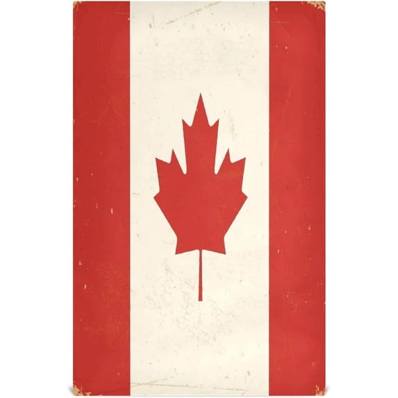 Vintage Metal Tea Towels 4 Pack Canada Flag Kitchen Dish Cloth with Hanging Loop, 18"x28" Lint-Free Absorbent Towel for Kitchen Drying Wiping and Cleaning