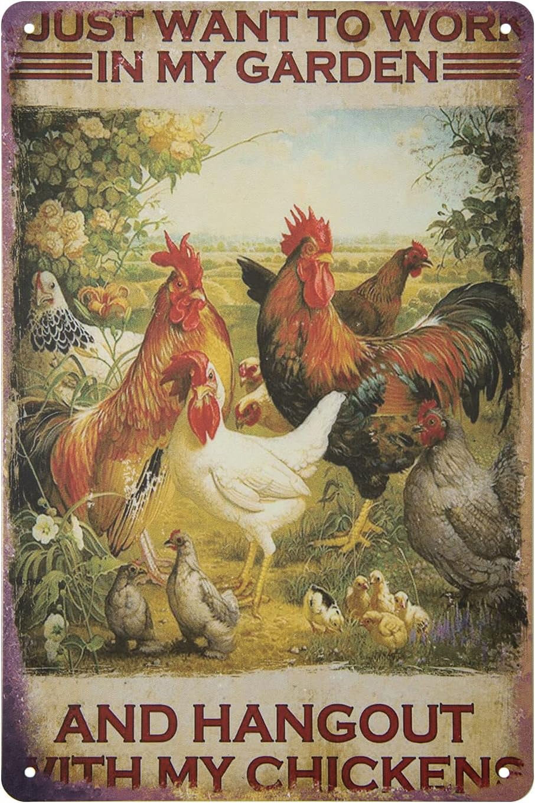 I Just Want to Work in My Garden and Hang Out With My Chickens Svg