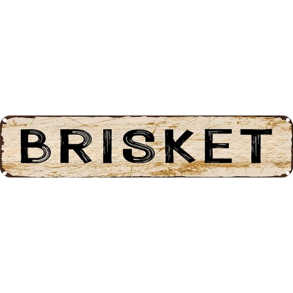 Vintage Metal Tin Sign Brisket Retro Wall Decor for Home, Cafe, and Garden - Aluminum Sign for Men & Women 16x4 inch.jpg