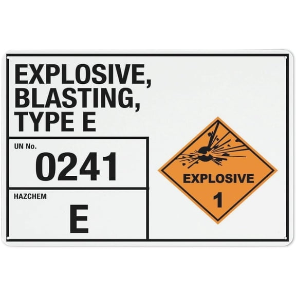 Vintage Metal Tin Sign Explosive Blasting Type E 0241 E Sign 8"x12" Rustic Metal Tin, Home Outdoor Art Wall Decorations For Cafe Bar Kitchen, Blasting Marker