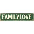 Vintage Metal Tin Sign FAMILYLOVE 16x4 Inch Retro Wall Decor Sign for ...