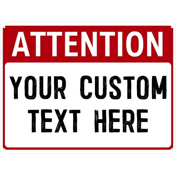 Vintage Metal Tin Sign Funny Personalized Farm Garage Signs Bathroom Bar Room Wall Decor Metal Sign Attention Tin Signs for Men 12x8 Inch