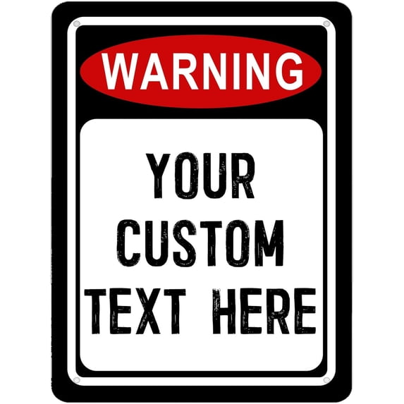 Vintage Metal Tin Sign Funny Personalized Garage Signs Bathroom Bar Room Wall Decor Metal Sign Attention Tin Signs for Men 8x12 Inch