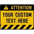 thumbnail image 1 of Vintage Metal Tin Sign Funny Personalized Road Garage Signs Bathroom Bar Room Wall Decor Metal Sign Attention Tin Signs for Men 12x8 Inch, 1 of 5