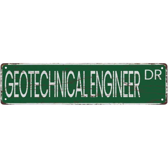 Vintage Metal Tin Sign Geotechnical Engineer Vintage Signs Retro Tin Signs Art Plaque Aluminum Sign For Bedroom Kitchen Garden Wall Pub Club Coffee Hanging Sign Decor 4X16 Inches