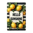 thumbnail image 1 of Vintage Metal Tin Sign Hello Sunshine Lemon Decor Kitchen Wall Art Farmhouse Decor 8x12 Inch Metal Sign Summer Decor Citrus Fruit Wall Art Retro Tin Sign, 1 of 6