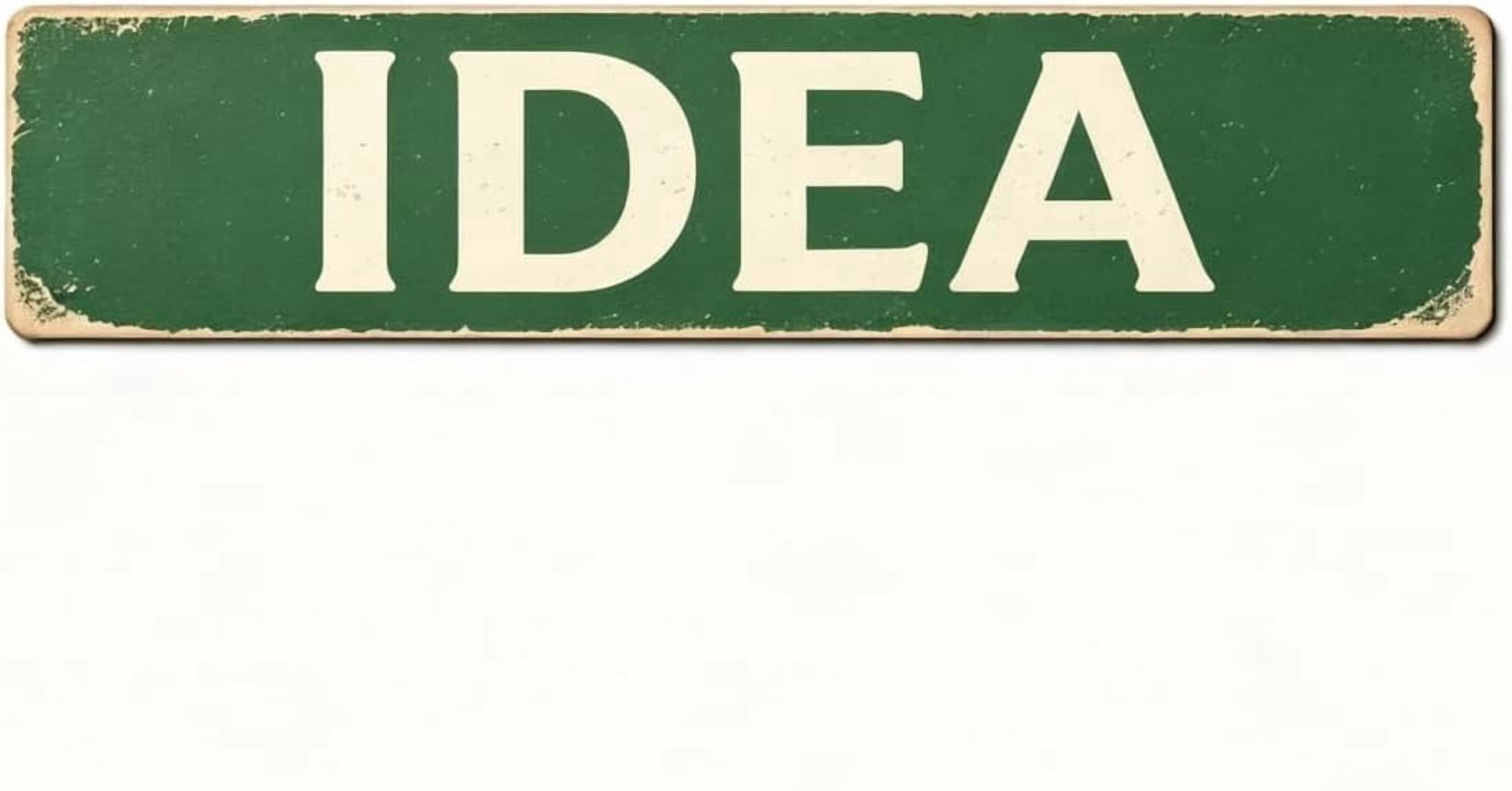 Vintage Metal Tin Sign IDEA 16x4 Inch Retro Wall Decor Sign for Home ...