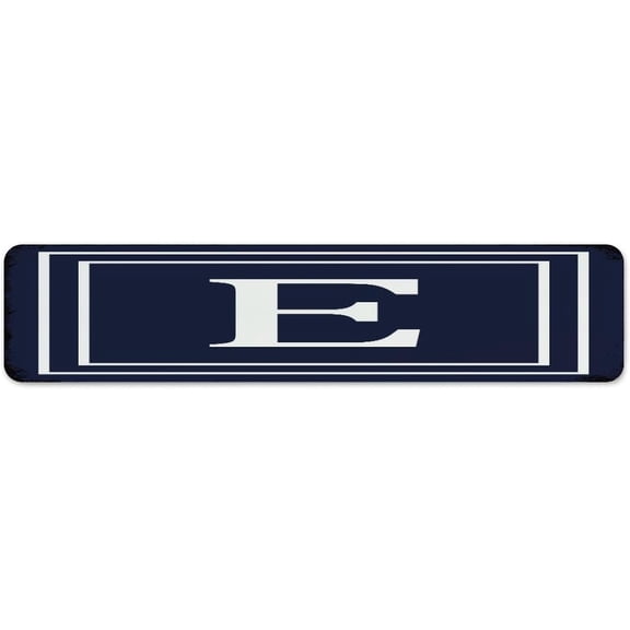 Vintage Metal Tin Sign Initial Letter E Monogram Wall Decorations Garage Signs for Room Business Lounge English Alphabet Monogrammed Art Poster Gift for Bathroom 4"x16"