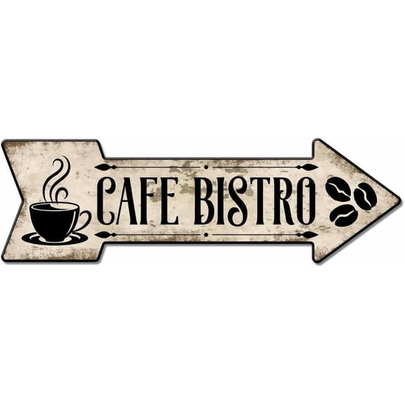 Vintage Metal Tin Sign Iron Wall Decor for Bars Restaurants Cafe Pubs Arrow 270x85x1mm Colorful