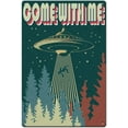 thumbnail image 1 of Vintage Metal Tin Sign Iron Wall Decor for Bars Restaurants Cafe Pubs Rectangle Flying Saucer 300x200x0.5mm, 1 of 6