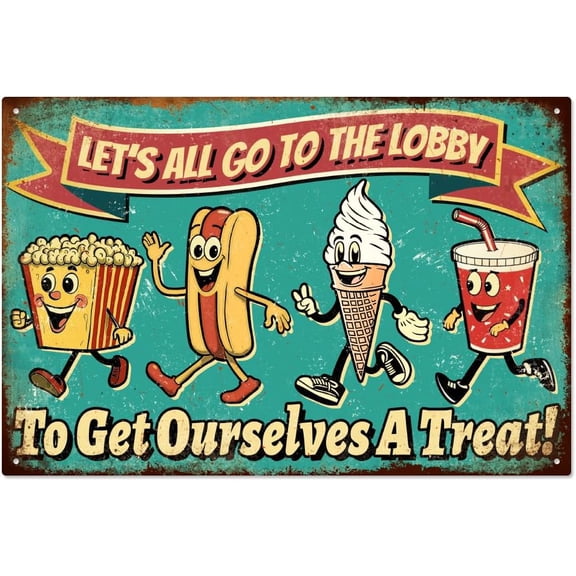 Vintage Metal Tin Sign Iron Wall Decor for Bars Restaurants Cafe Pubs Rectangle Food 200x300x2.2mm for diy Colorful