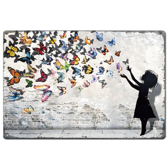 Vintage Metal Tin Sign Iron Wall Decor for Bars Restaurants Cafe Pubs Rectangle Human 200x300x2.2mm colorful