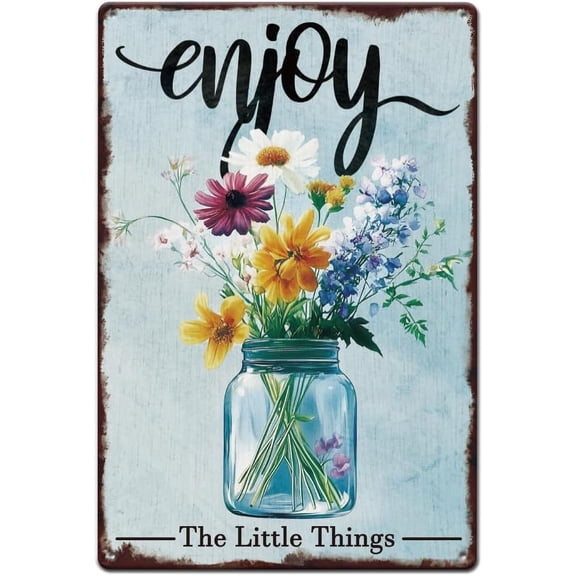 Vintage Metal Tin Sign Iron Wall Decor for Bars Restaurants Cafe Pubs Rectangle Vase 300x200x2.2mm