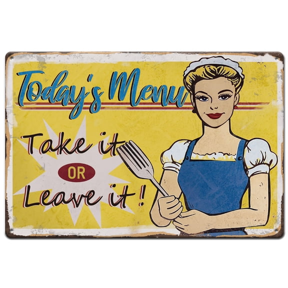 Vintage Metal Tin Sign Iron Wall Decor for Bars Restaurants Cafe Pubs Rectangle Word 300x200x2.2mm Pattern 3 DIY