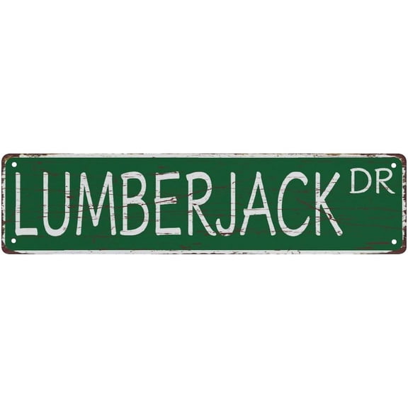 Vintage Metal Tin Sign Lumberjack Dr Sign Rustic Metal Tin Sign Home Outdoor Art Wall Decorations For Cafe Bar Kitchen 4"x16"