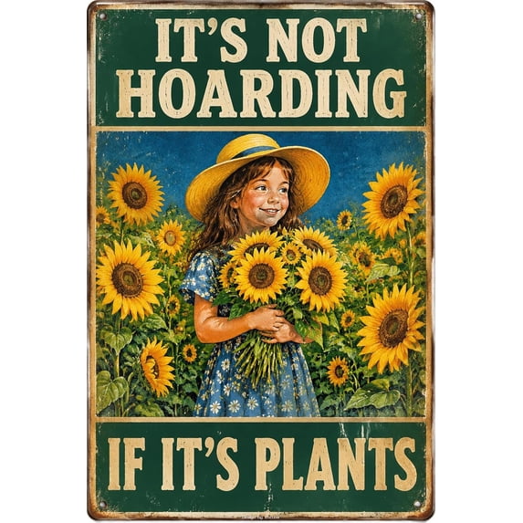 Vintage Metal Tin Sign for Man