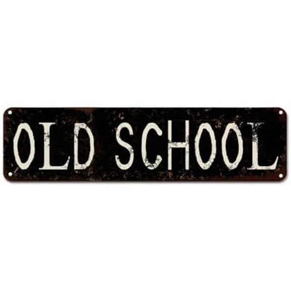 Vintage Metal Tin Sign for Man Cave Old School Old School Black Background Porch Decor Plaque Retro Kid Room Living Room Kitchen Front Porch 12"x8" Private Property Decorative