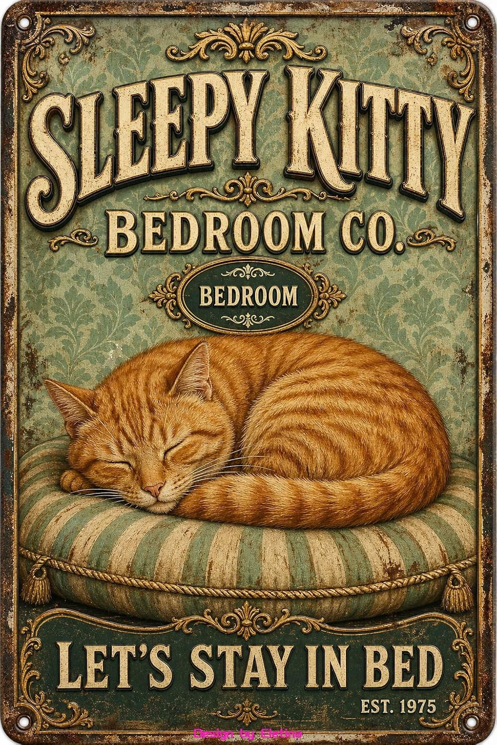 Vintage Metal Tin Sign for Man Cave Retro Funny Cat S Kitty S Wall Art ...