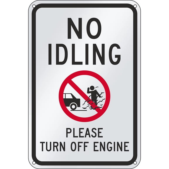 Vintage Metal Tin Sign Please Turn Off Engine with No Idling Very Suitable For Your Bar Club Restaurant Bedroom Balcony Garden Bar Wherever You Have Walls Size: 8 x 12 inch