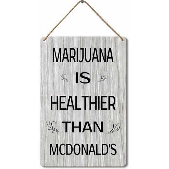 Vintage Metal Tin Sign Retro Healthier Sign, 8x12 Inch, Little Signs with Sayings, Home Wall Decorations Metalen Sign